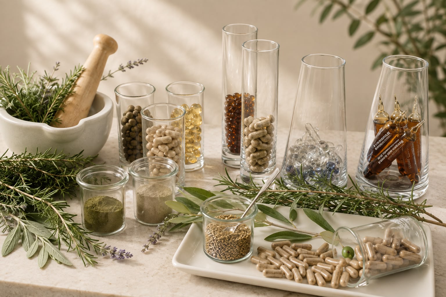 Piante officinali e preparazioni per il Consiglio Fitoterapico